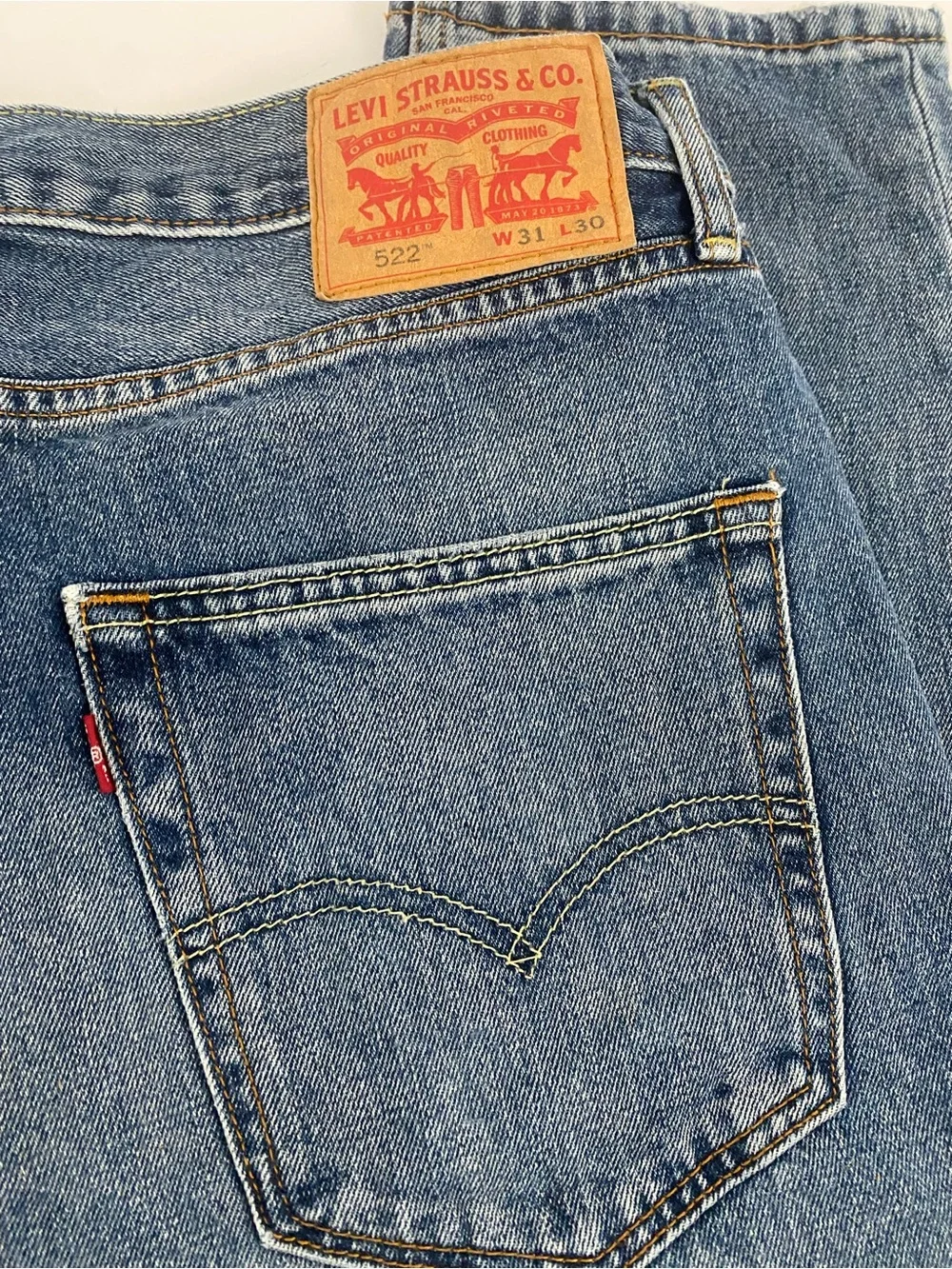 Levi's Men's 522 Straight Blue Jeans size 31x30